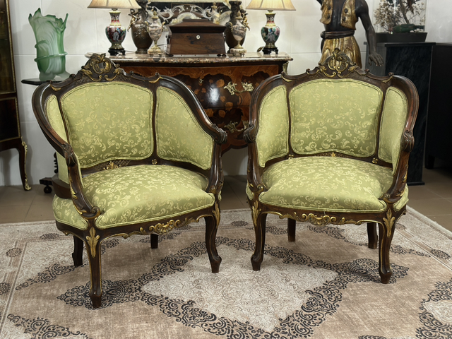 Par de fauteuils Louis XV