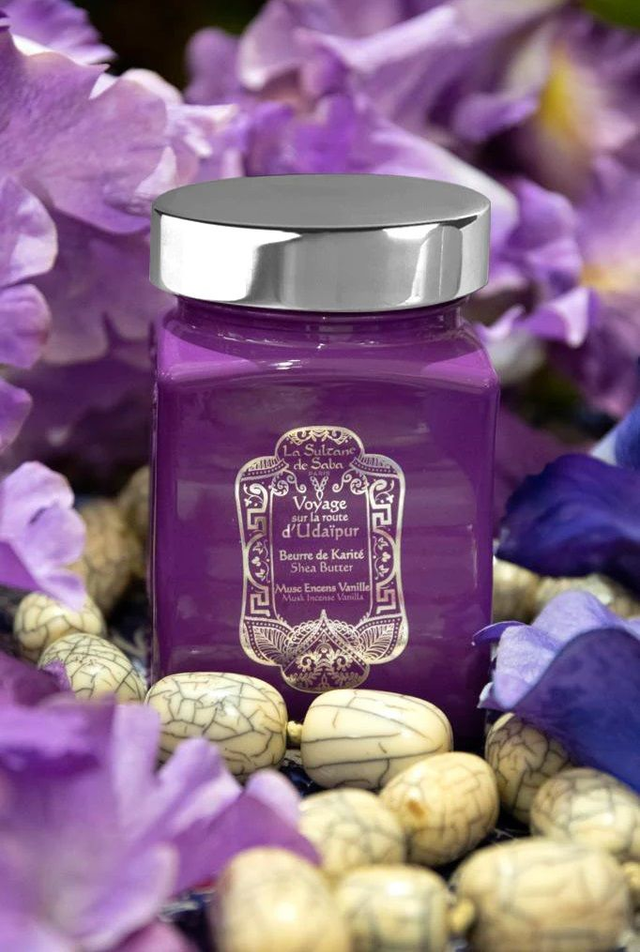 Beurre de Karité Boter - 300ml - Udaipur (Muskus &amp; Wierook &amp; Vanille)