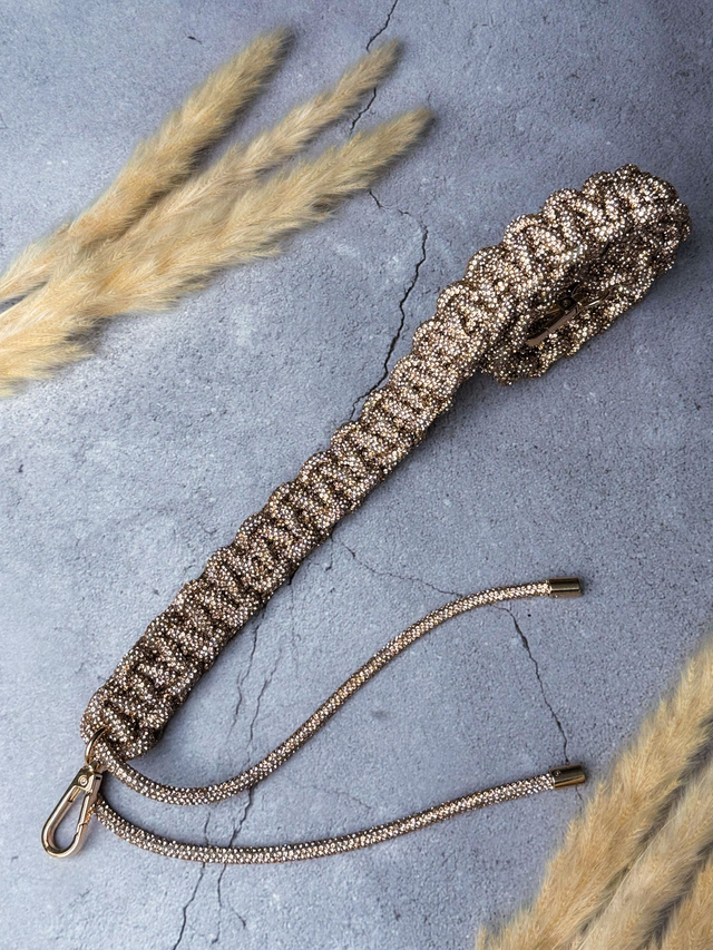 Bag Strap Luxe | champagner | Strass | Taschengurt 