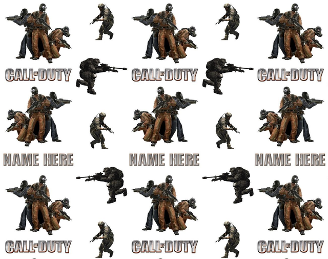 Call of duty personalised gift wrapping paper