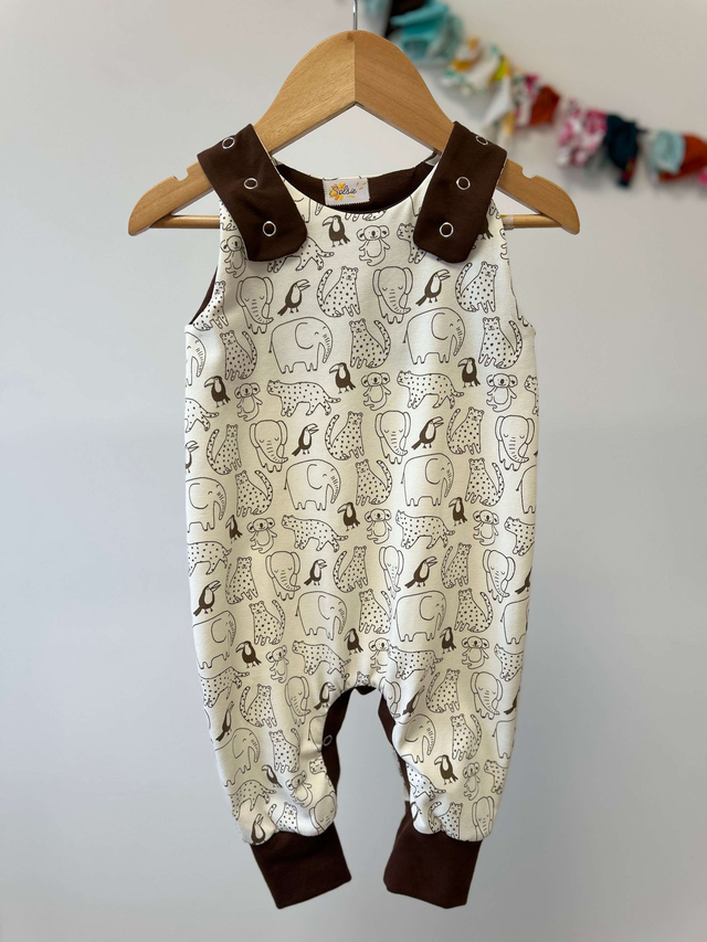 Salopette évolutive longue «Animaux doux»