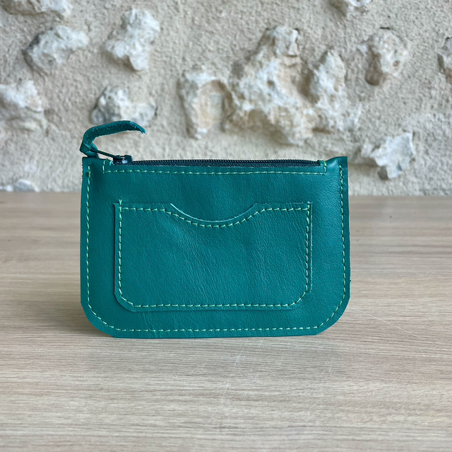 Porte cartes / porte monnaies vert