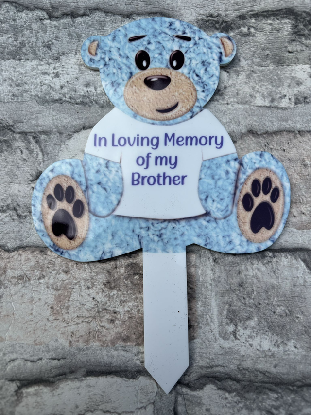Teddy bear grave marker