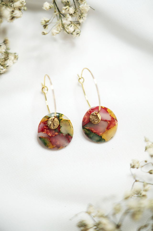 Coloris automne - Boucles Mini Lune