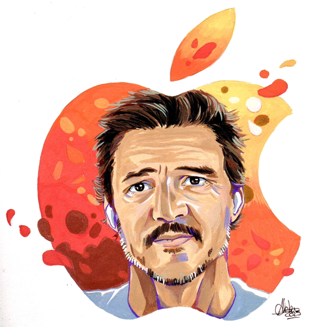 Pedro Apple Sticker