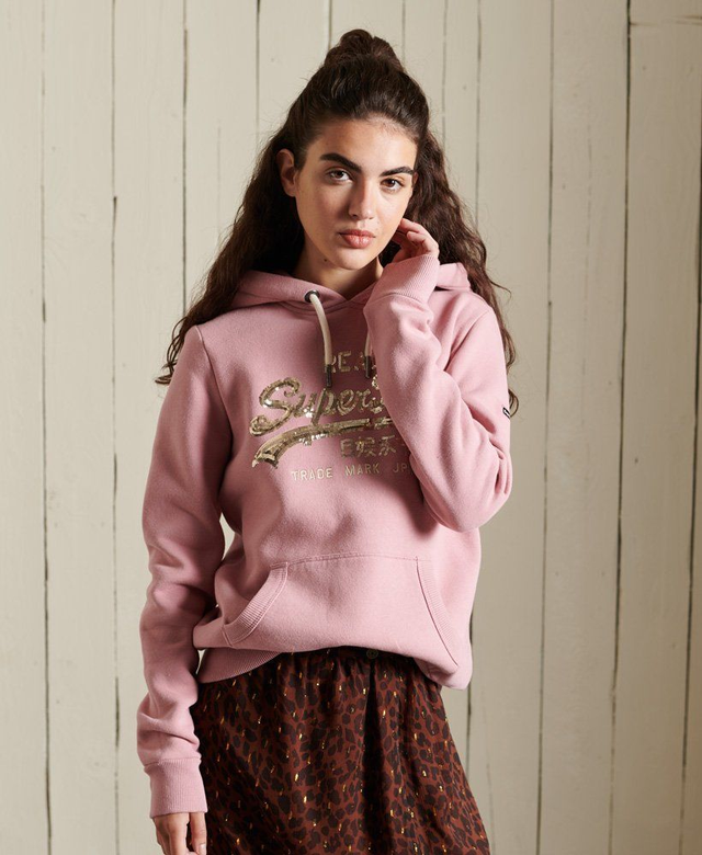 B54141R9 - SUPERDRY FELPA VL BOHO SPARKLE HOOD BB