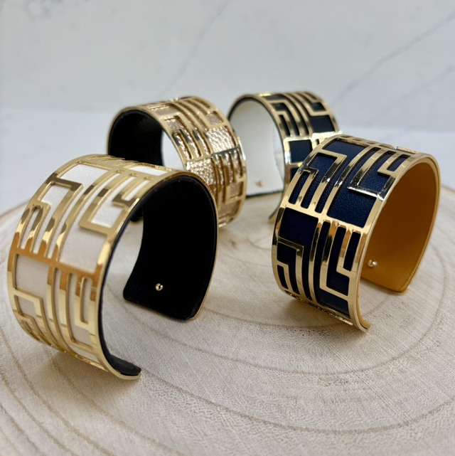 ‘Wear It Three Ways’ Bangle Wide Geometric