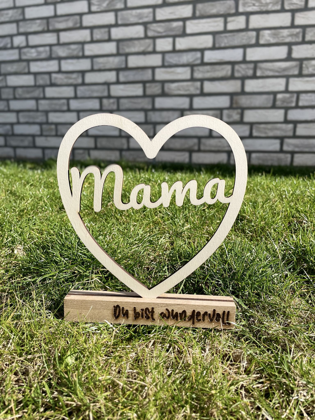 Klötzchenmotiv Herz Mama