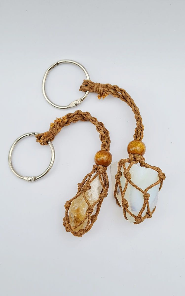 Schlüsselanhänger mit Halbedelstein