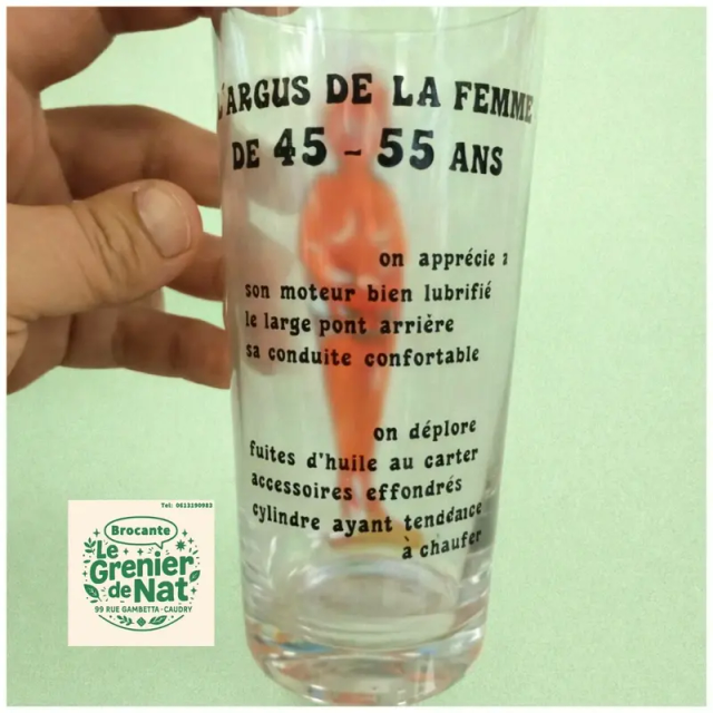 Verre humouristique femme 45 à 55 ans