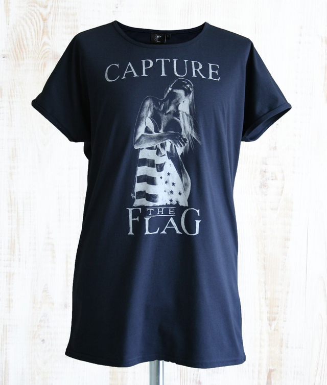 T-Shirt Capture The Flag 'Women Print' Blue