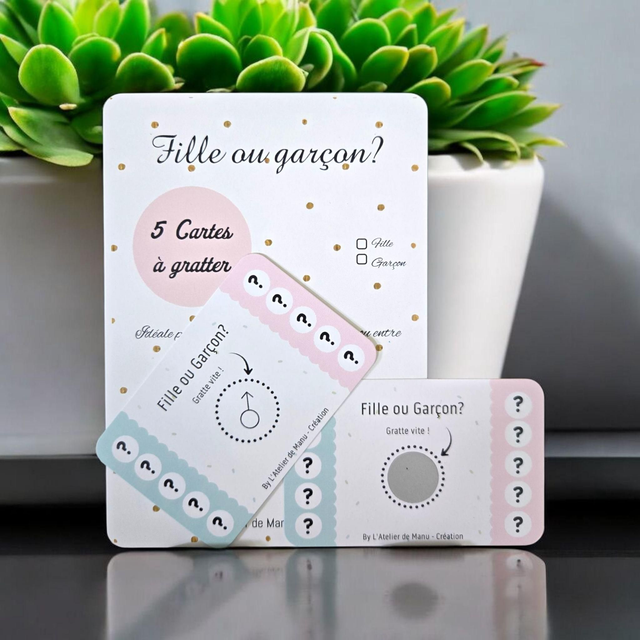 Carte à gratter fille ou garçon?