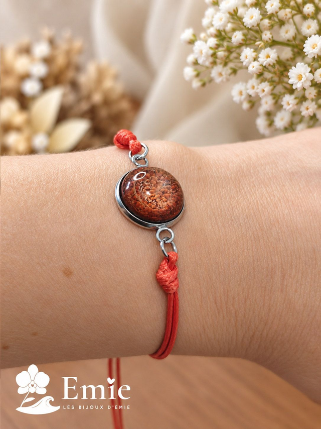 Bracelets - Draka ✨ Rouge écailles de dragon - Résine Epoxy
