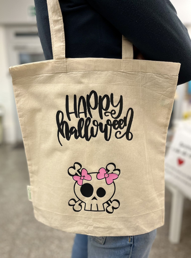 Borsa tela "Happy Halloween"