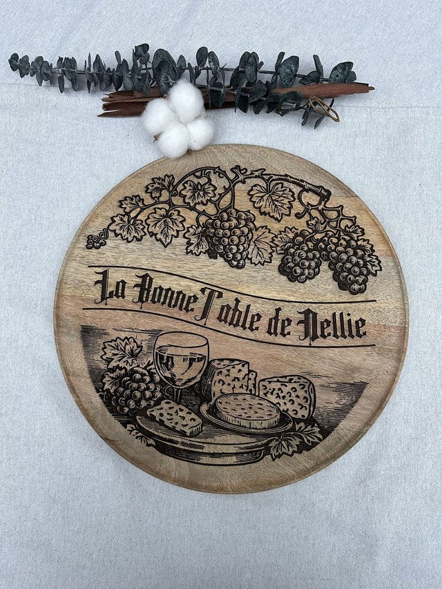Plateau de Fromage en Bois de Manguier Personnalisé