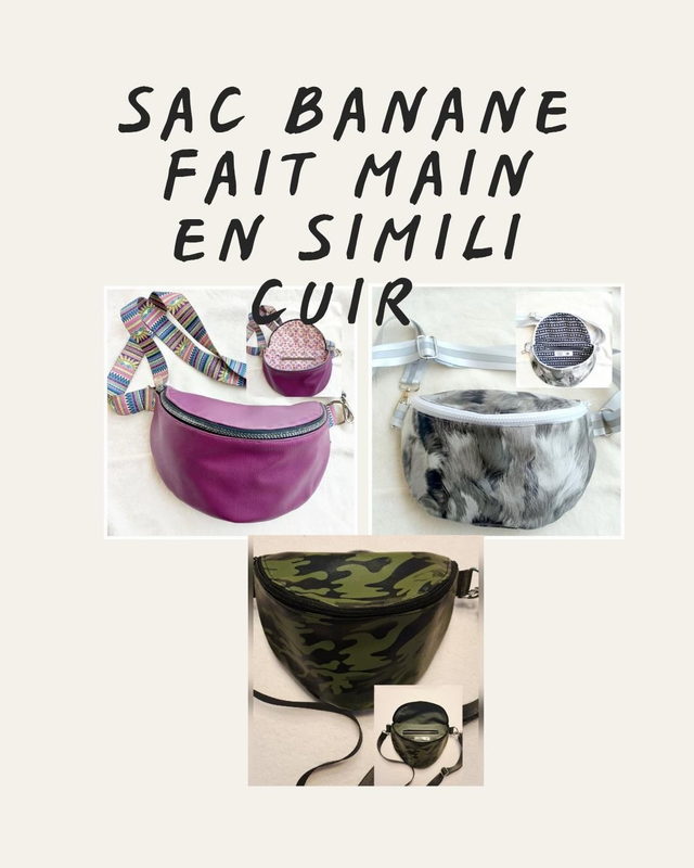 Sac banane simili fait main