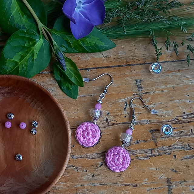 Boucles d&#039;oreille Les P&#039;tites Soucoupes - roses