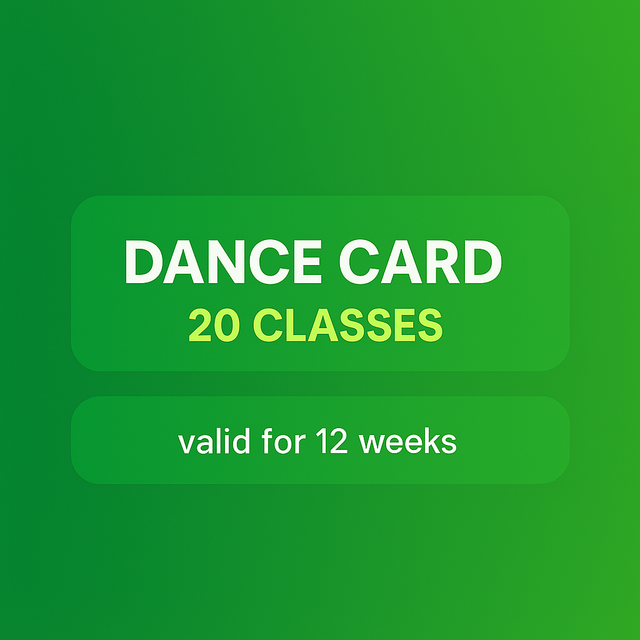 II. Dance Cards: 20 classes, 12 weeks