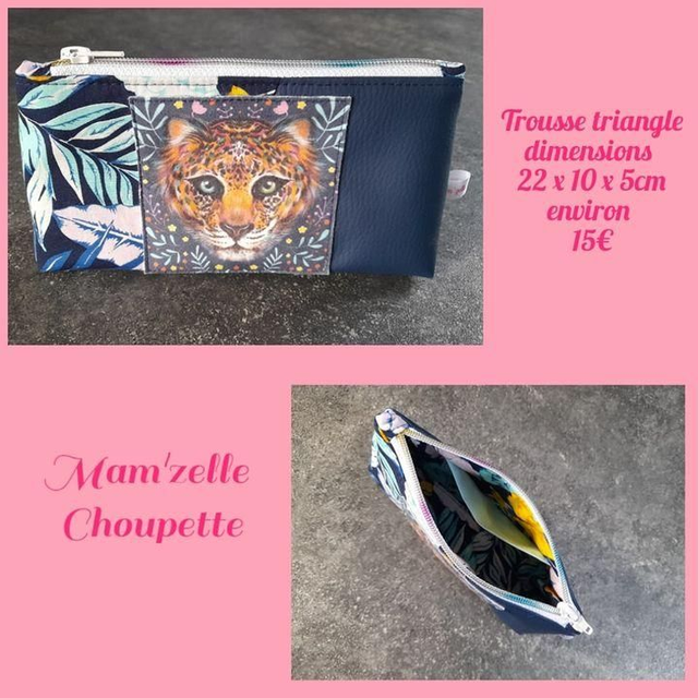 Trousse triangle Léopard Portrait