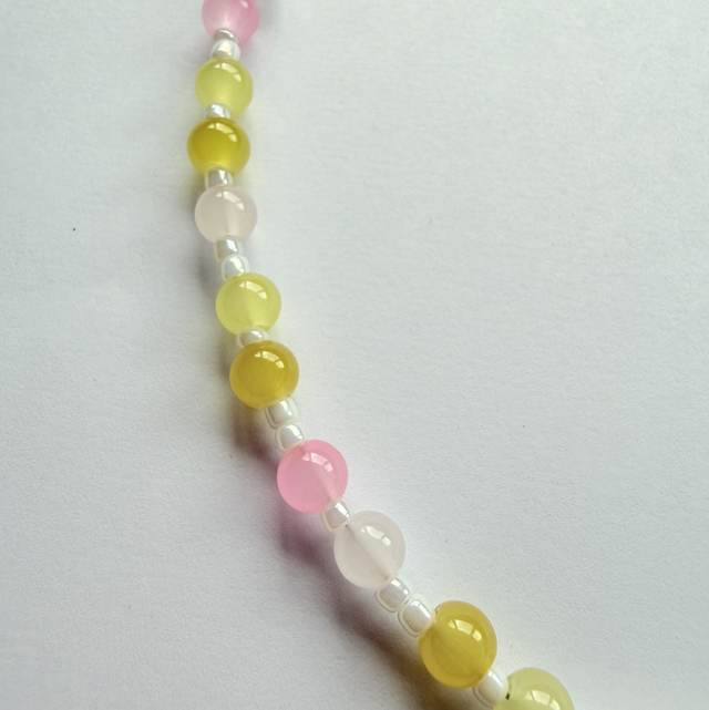 MIMI - Pastel Beaded and Pearl Choker Style Necklace
