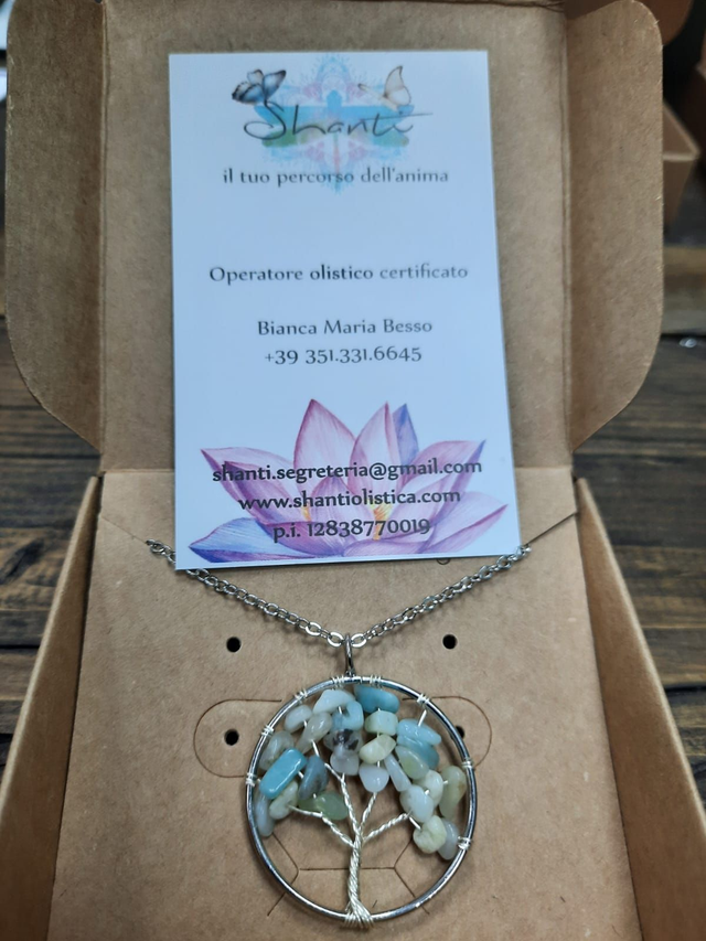 Amuleto donna serie "Albero della vita" amazzonite