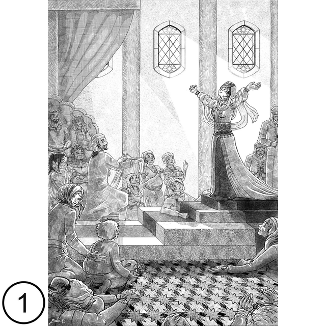 Poster A4 Noir et Blanc "Le Royaume de la Neige Éternelle"