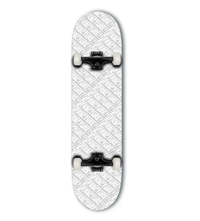 Fracture All Over White Comic Complete Skateboard - 8.00"