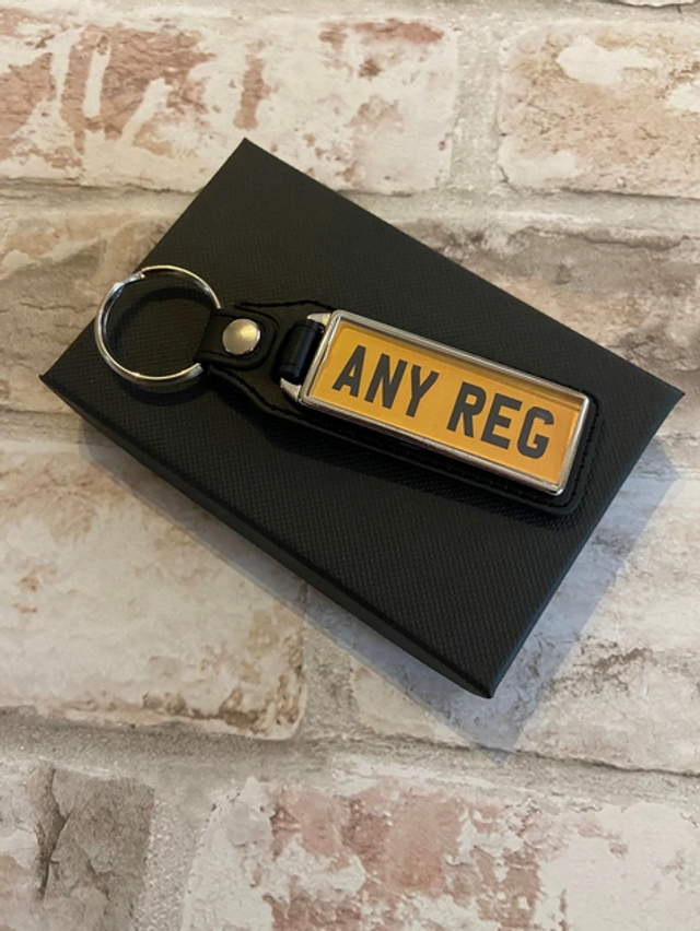 Personalised Registration Plate Keyring in Box