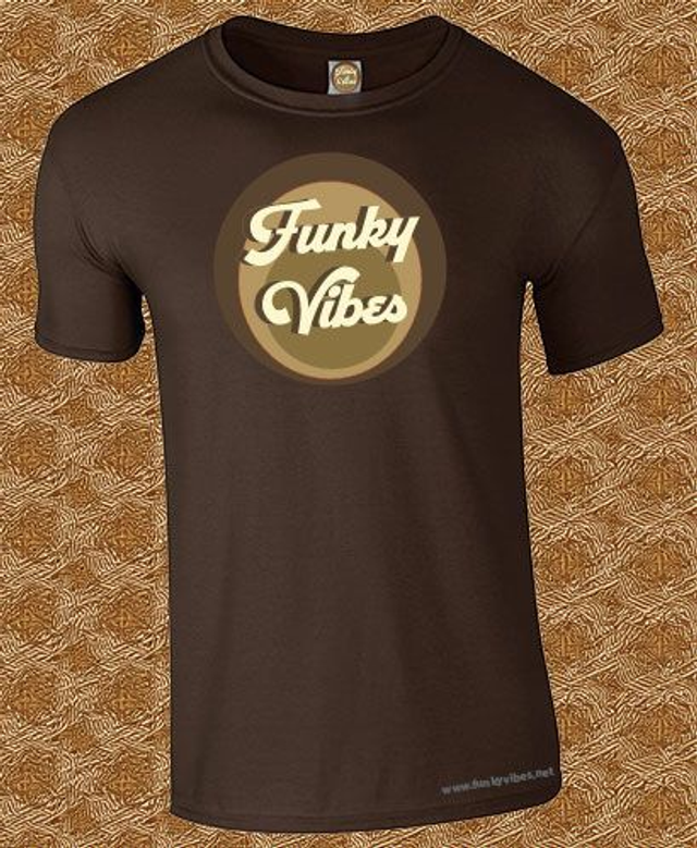 Funky Vibes T Shirt Chocolate Brown 