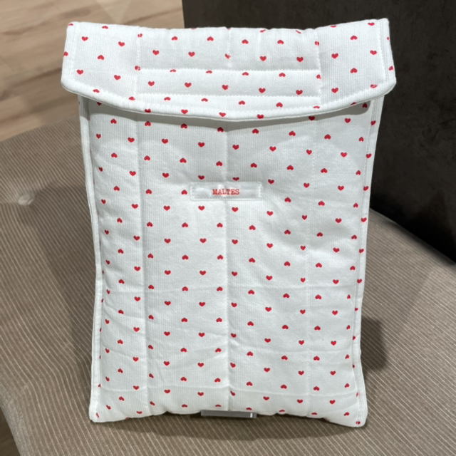 Housse de tablette cœurs rouge