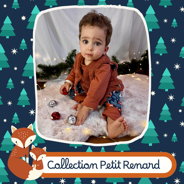 T-shirt manches longues évolutif Terracotta - Collection Petit Renard