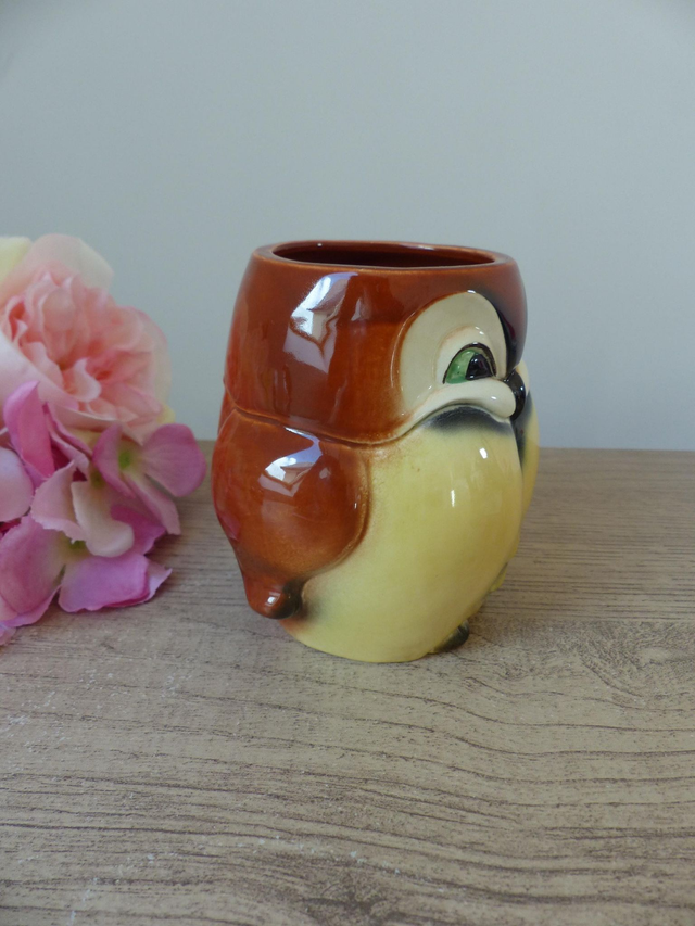 Ancien Mug Hibou en Céramique Goebel – Allemagne de l’Ouest | Tasse Vintage Années 60 – Pièce Rare de Collection