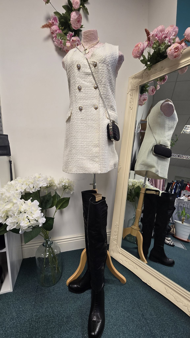 Zara tweed vest mini dress