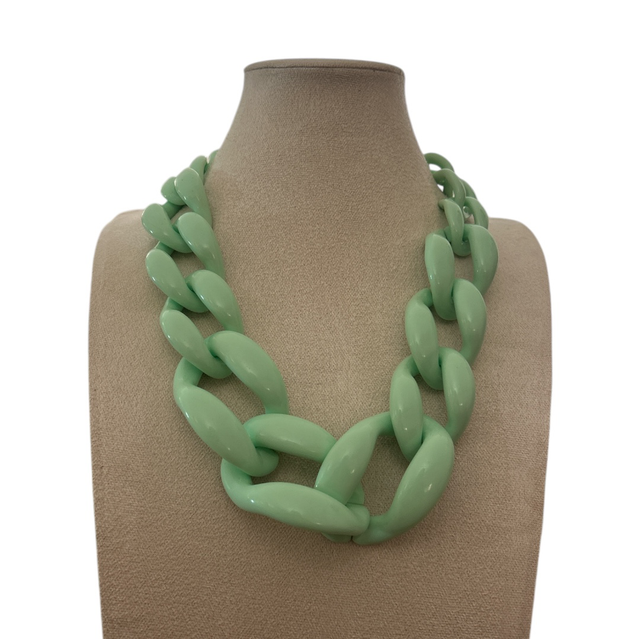 Collana catena verde acqua