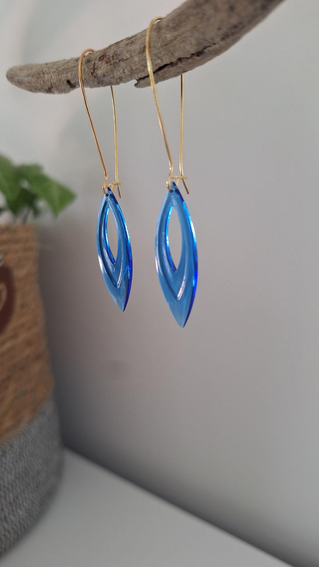 Boucles oreilles bleu