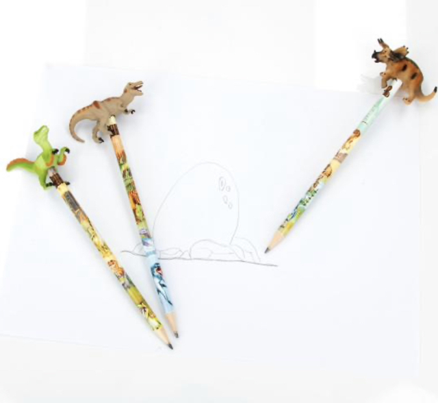 Crayon Dino World avec figurine Dino