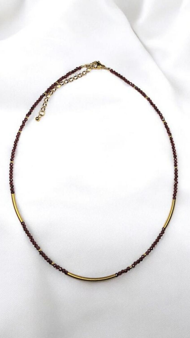 Kette 'Rose Garnet Glow'