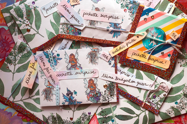 Pochettes surprises à thème (fée, queer, autistic pride, bridgerton...)