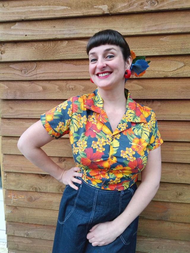 Blouse tropicale hibiscus