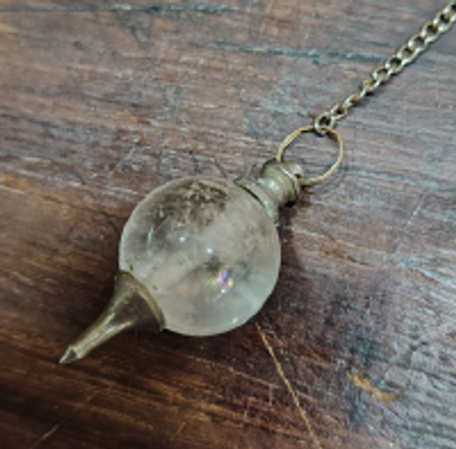 Péndulo bola cuarzo cristal