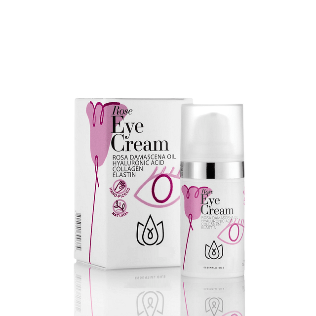 Eye cream with rose, hyaluronic and collagen