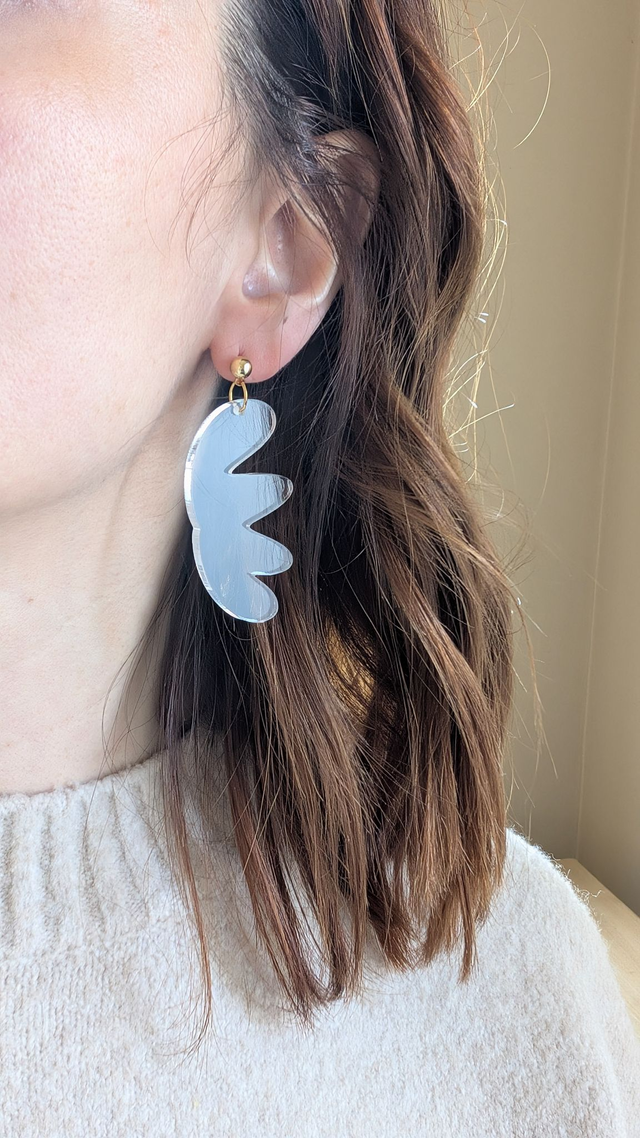 Boucles d&#039;oreilles transparentes en plexi