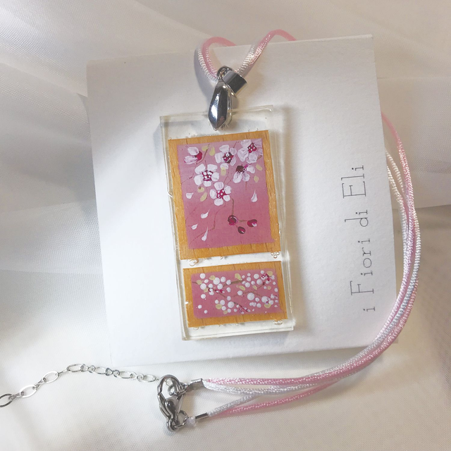 Collana "Ciliegio" rosa