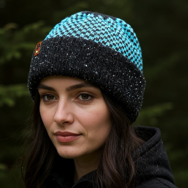 Soft Merino Wool Handmade Unisex Hat (Colour: Mint Chocolate Chip)