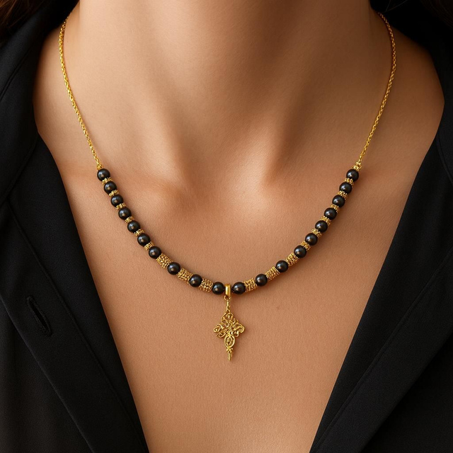 Collier Obsidienne doré - Force Intérieure & Chemin de Vie