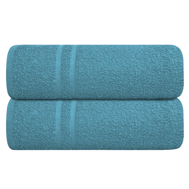 Luxury Soft Cotton Chevron Hand Towel Blue Size. 50cm x 80cm