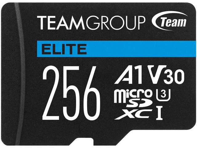 Team Elite A1 256GB Micro SDXC UHS-1 Flash Card With Adapter (for Android &amp; 4K)
