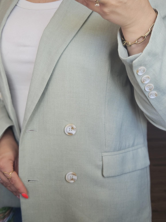 Veste Blazer vert sauge