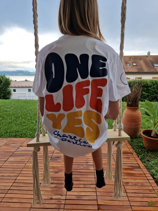T-Shirt blanc unisexe One life pour ado taille 11/12 ans  tendance et de qualité 100% coton organic