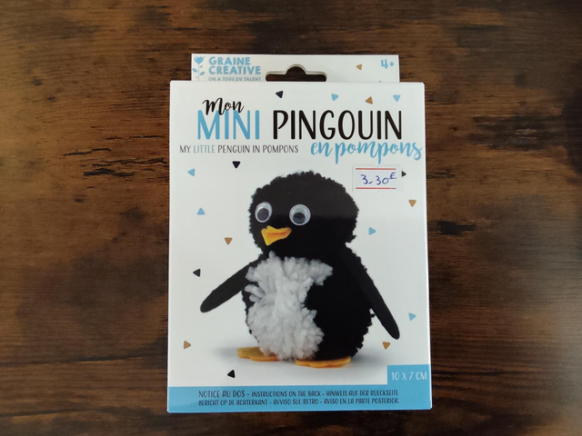 Kit mignon pompons pingouin 